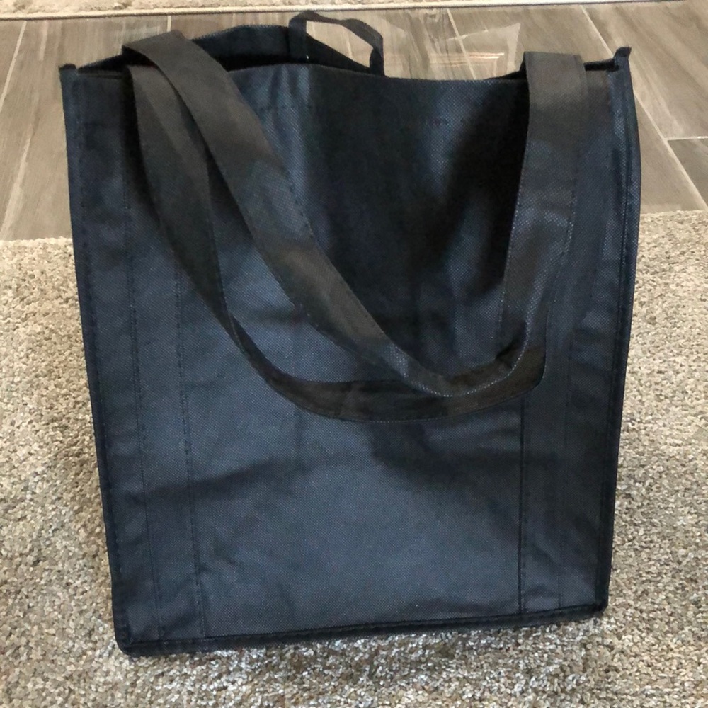 Plain black shopping tote